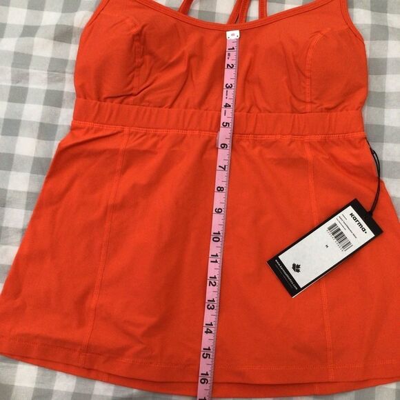 Sexy sport tank top Karma Gym cheeky red/orange light self bra sports medium - Picture 7 of 14